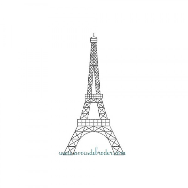 Tour Eiffel redwork
